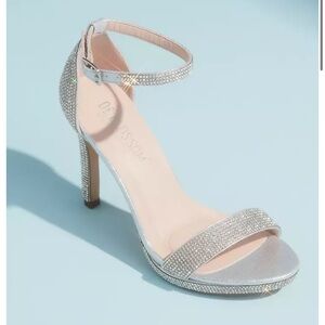 Allover Pave Crystal Ankle Strap Sandals